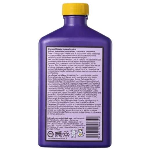 Shampoo Lola Matizador Loira Farmácia 250ml