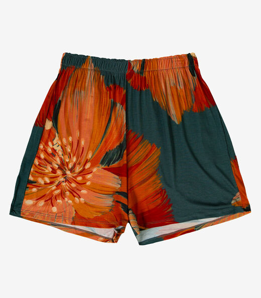 Short Feminino Com Elástico No Cós Infinita Cor Vermelho