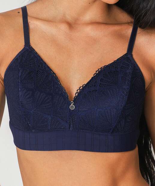 Sutiã Com Bojo Recorte Renda Marisa