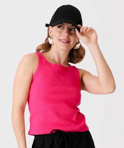 Image_Blusa Regata Feminina Canelada Marisa Rosa