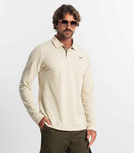 Image_Polo Manga Longa Masculina Diametro Bege