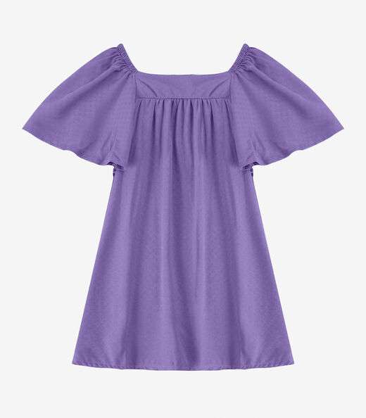 Vestido Infantil em Viscose Infinita Cor Roxo