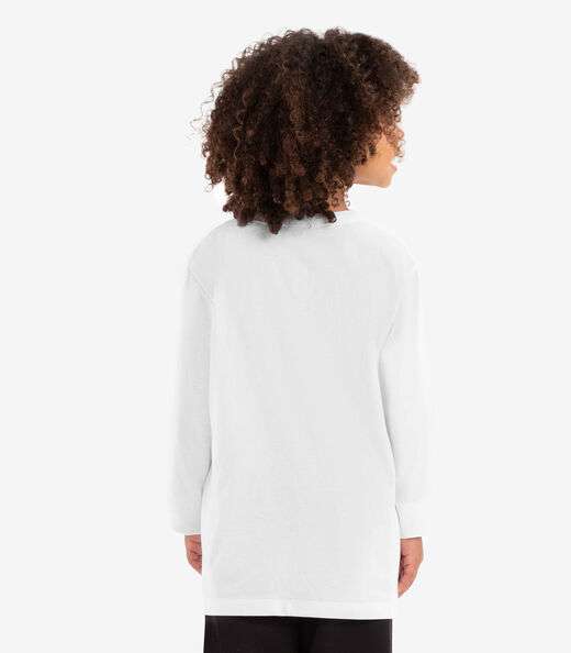 Camiseta Infantil Manga Longa Rovi Kids Branco