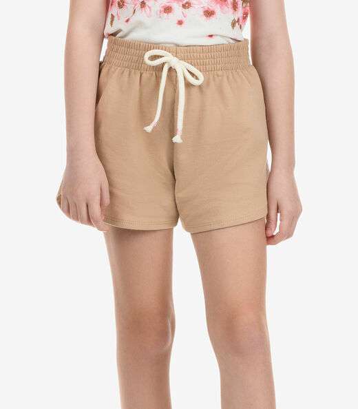 Conjunto Blusa com Shorts Meia Malha Rovi Kids Rosa