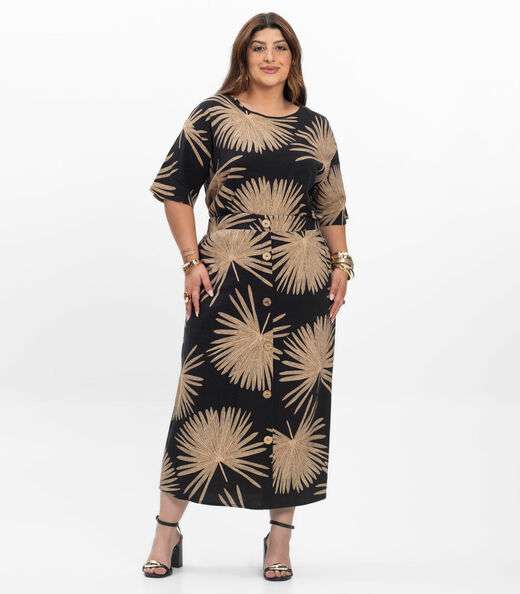 Blusa Manga Curta Feminina Plus Size Secret Glam Preto