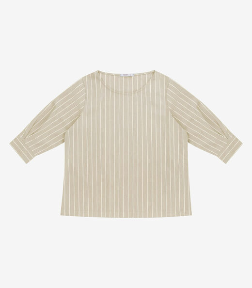 Image_Blusa Manga 3/4 Twill Plus Size Secret Glam Bege