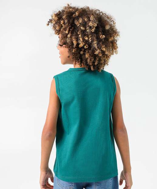 Regata Infantil Estampa Skate Marisa Tam 4 a 10 Verde