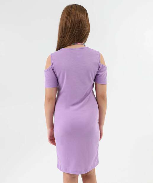 Vestido Juvenil Open Shoulder Canelado Marisa Tam 10 a 16