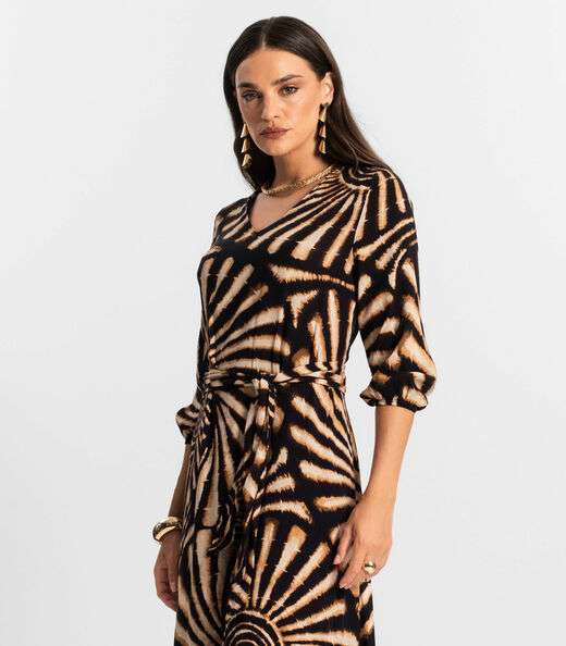 Vestido Longo Feminino Viscose Endless Preto