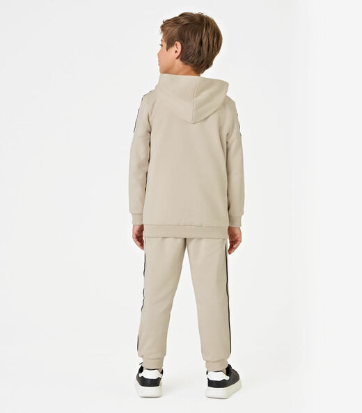 Conjunto Jaqueta Com Capuz E Calça Trick Nick Bege