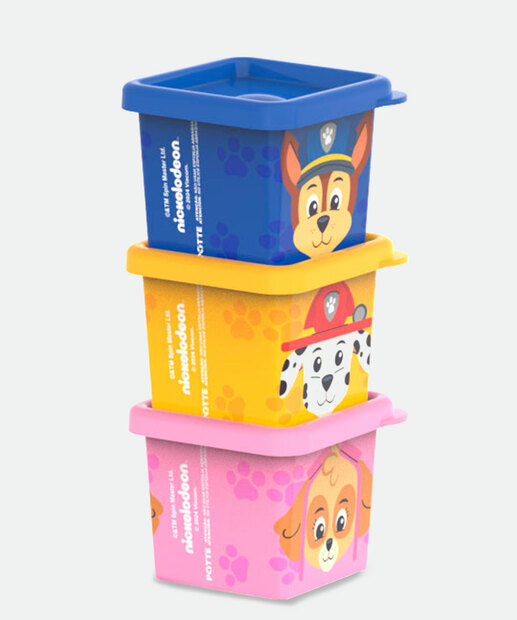 Kit 3 Potes Organizadores Patrulha Canina Nickelodeon 180ML
