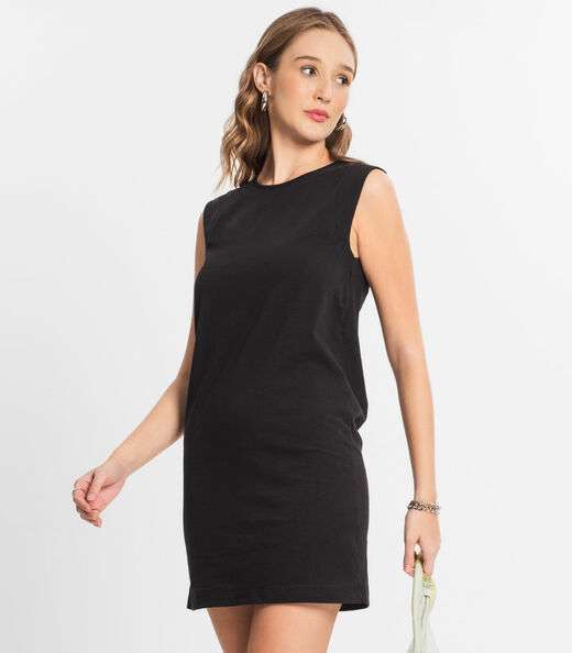 Vestido Liso Feminino Select Preto