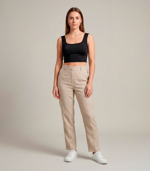 Top Feminino Com Decote Quadrado Infinita Cor Preto