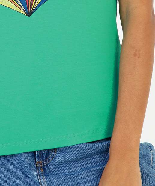 Blusa Feminina Estampa Frase Manga Curta