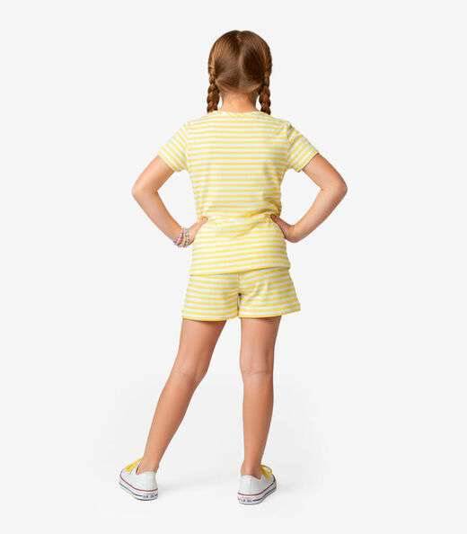 Conjunto Infantil Blusa com Shorts Select Amarelo