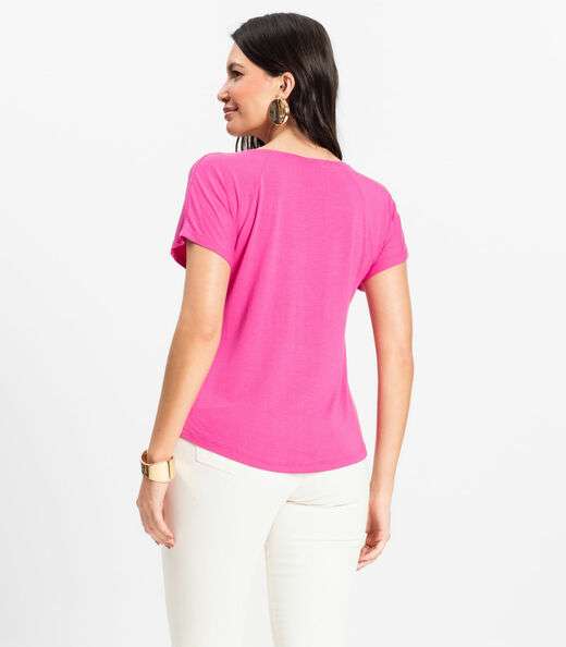 Blusa Feminina Viscotorcion Rovitex Rosa