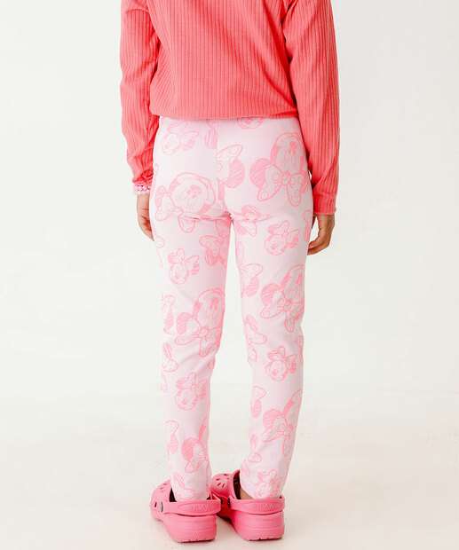 Calça Infantil Legging Minnie Disney Tam 4 a 10