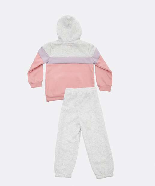 Conjunto Infantil Moletom Bordado Marisa Tam 1 a 3 Cinza