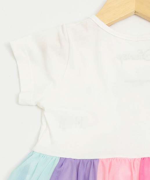 Vestido Infantil Tule Minnie Disney Tam 1 a 4