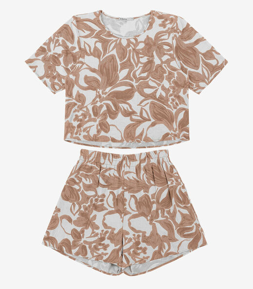 Conjunto Blusa com Shorts Feminino Endless Chocolate