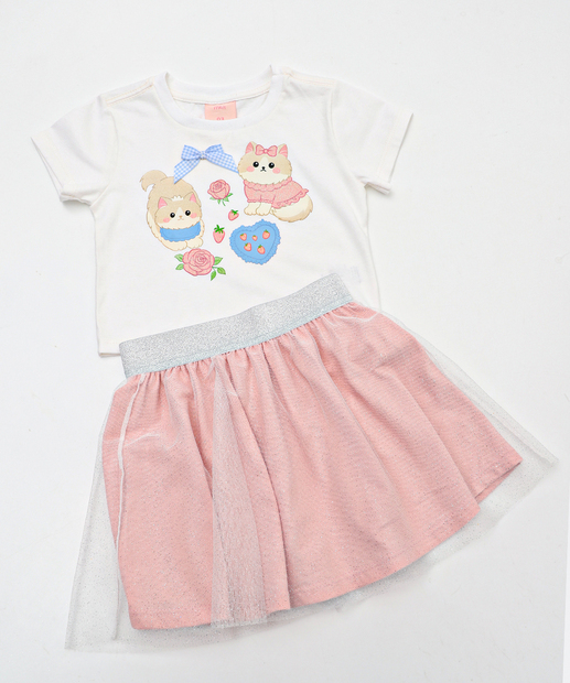 Image_Conjunto Infantil Tule Cachorros Marisa Tam 4 a 10 Rosa