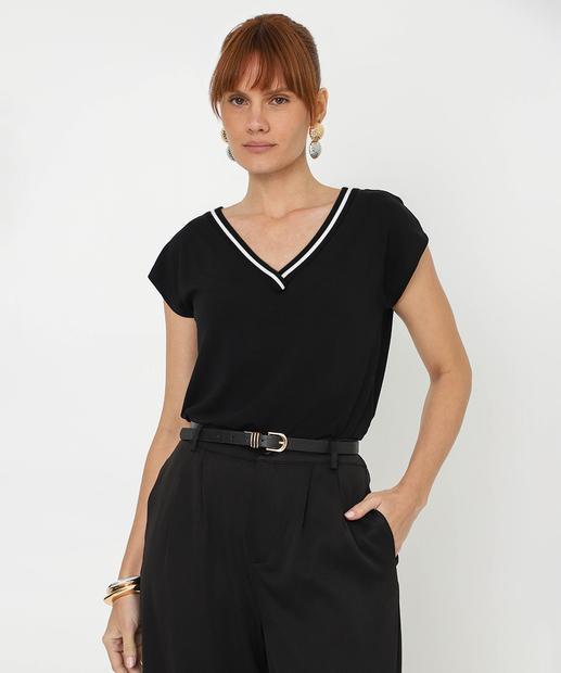 Image_Blusa Feminina Manga Curta Marisa Preto