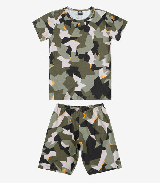 Pijama Infantil Camiseta e Bermuda Select Verde