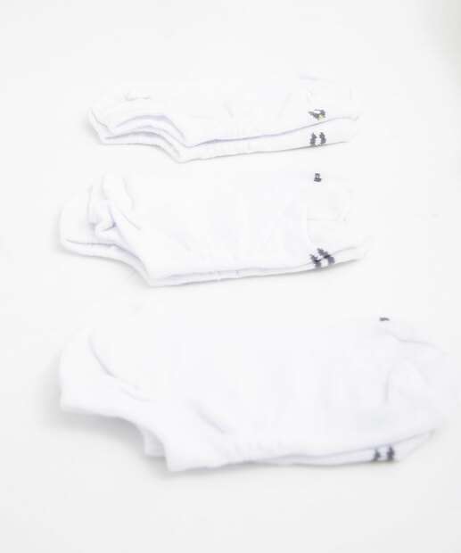 Kit 3 Pares Meias Infantil Unissex Invisíveis Básicas