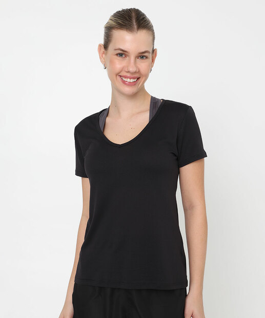 Image_Blusa Feminina Fitness Básica Manga Curta Marisa Preto