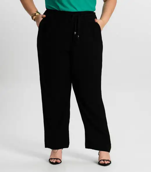 Calça Feminina Plus Size Secret Glam Preto