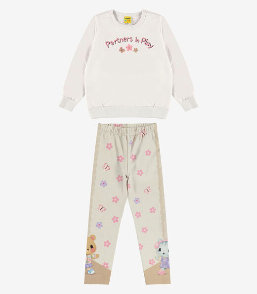 Image_Conjunto de Moletom Com Legging E Blusão Rovi Kids Bege