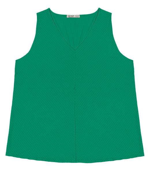 Regata Feminina Plus Size Secret Glam Verde