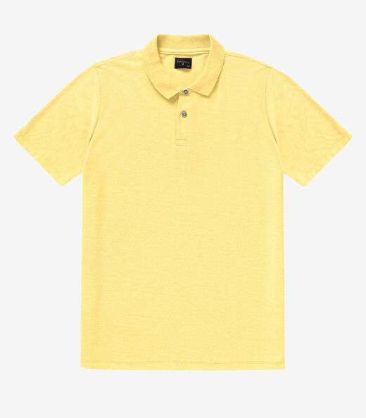 Camisa Polo Básica Masculina Diametro Amarelo
