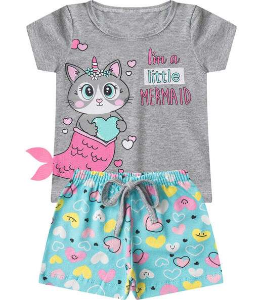 Image_Conjunto Infantil Menina Curto Interativo Select Cinza