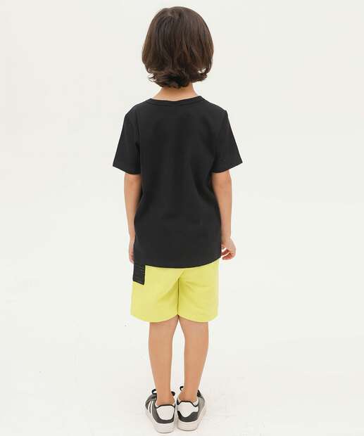 Conjunto Infantil Manga Curta Sonic Tam 4 a 10