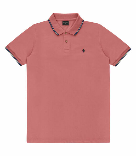 Camisa Polo Masculina Diametro Rosa
