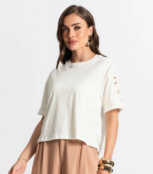 Blusa Feminina Em Meia Malha Endless Bege