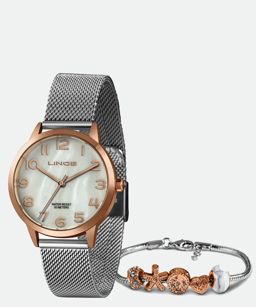 Kit Relógio Feminino Lince LRT4652L KX64B2SX  