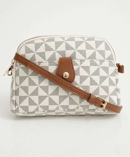 Bolsa Transversal Crossbody Feminina Marisa Bege