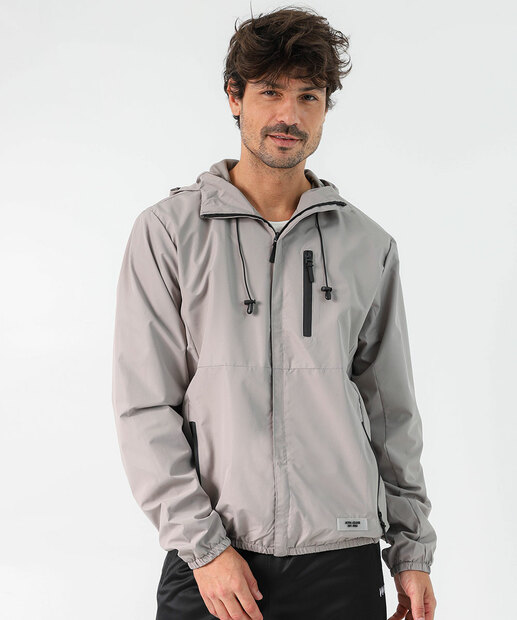 Image_Jaqueta Masculino Fitness Corta Vento Capuz MR Cinza