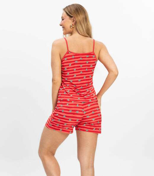 Short Doll Curto Feminino De Liganete Bella Ana Vermelho