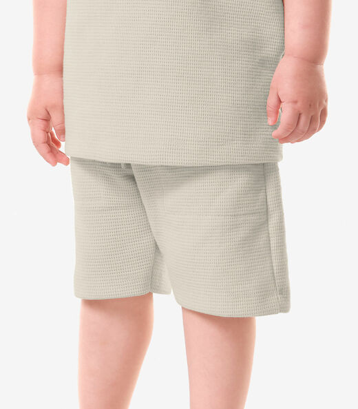 Conjunto Infantil Camiseta Com Bermuda Trick Nick Bege