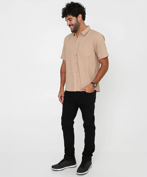 Image_Calça Masculina Jeans Skinny Bolsos Jezzian Preto