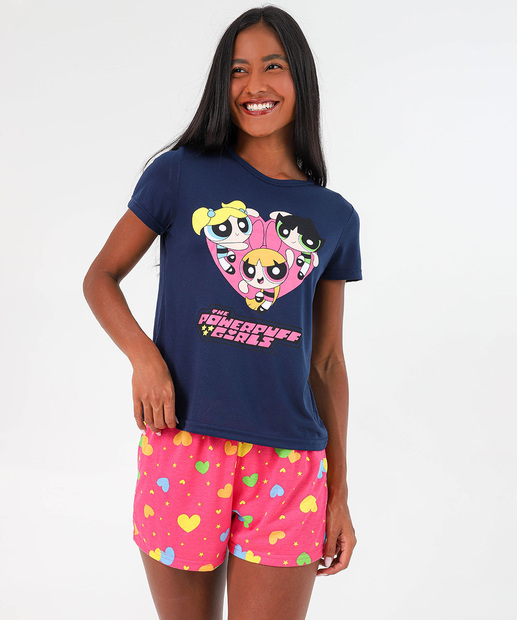 Image_Short Doll Feminino The Powerpuff Girls Marisa Azul
