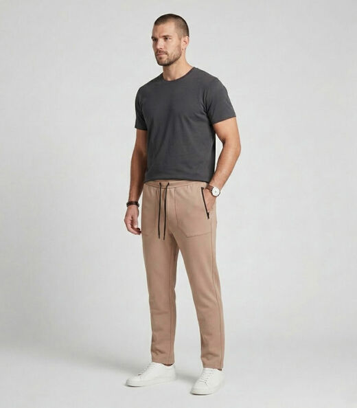 Image_Calça Masculina Moletom Felpado Diametro Marrom