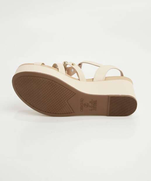 Sandália Flatform Feminina Tiras Beira Rio