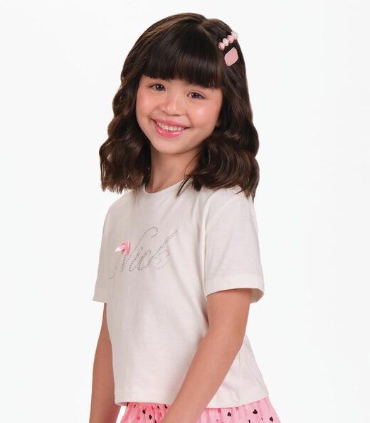 Conjunto Blusa com Shorts Menina Trick Nick Rosa