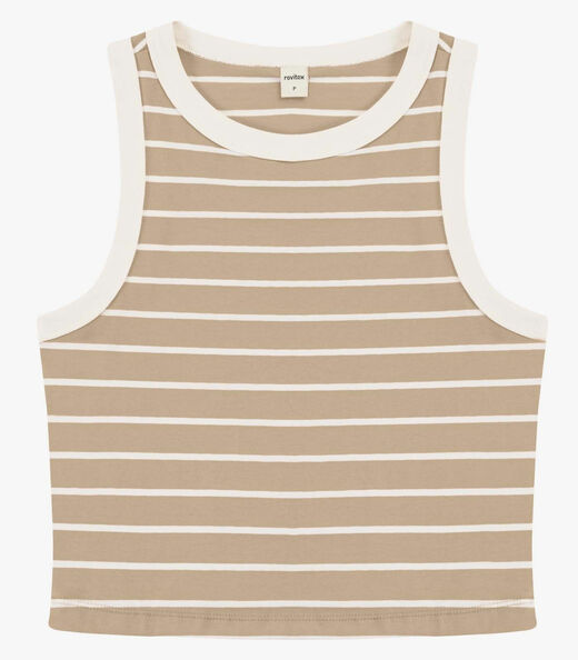 Regata Feminina Básica Em Cotton Leve Rovitex Bege