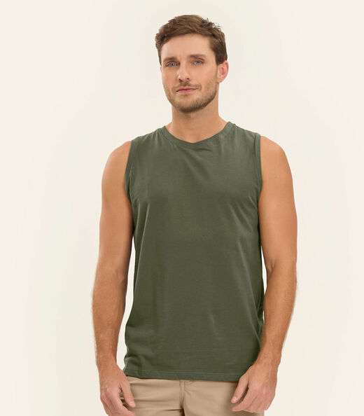 Image_Regata Masculina Básica Meia Malha Diametro Verde