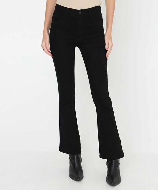 Calça Sarja Boot Cut Petit Feminina Cintura Alta Sawary Azul